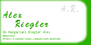 alex riegler business card